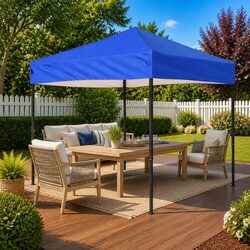 Stay Prepared with This 3x3m Blue Folding Tent