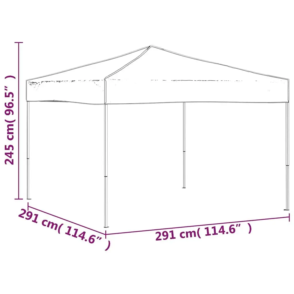 Folding Party Tent Cream 3x3m Outdoor Gazebo Canopy Portable