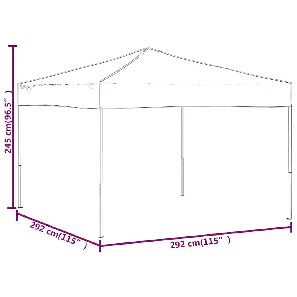 Outdoor Gazebo Folding Tent 3x3m Anthracite UV Water Resistant Compact Canopy