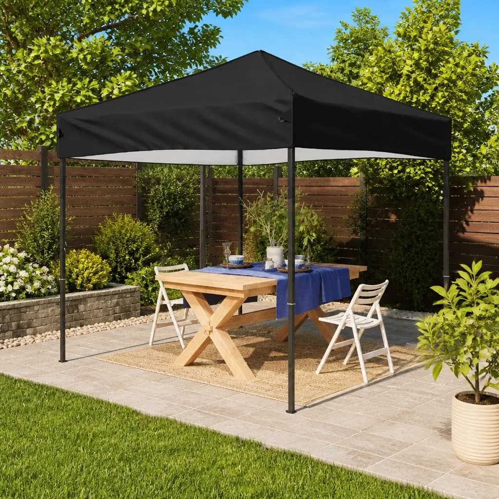 Folding Party Tent Outdoor Shelter Canopy Black 3x3m