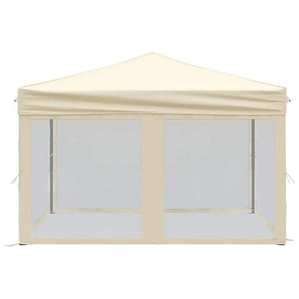 Folding Party Tent with Sidewalls Cream 3x3m Outdoor Canopy Gazebo