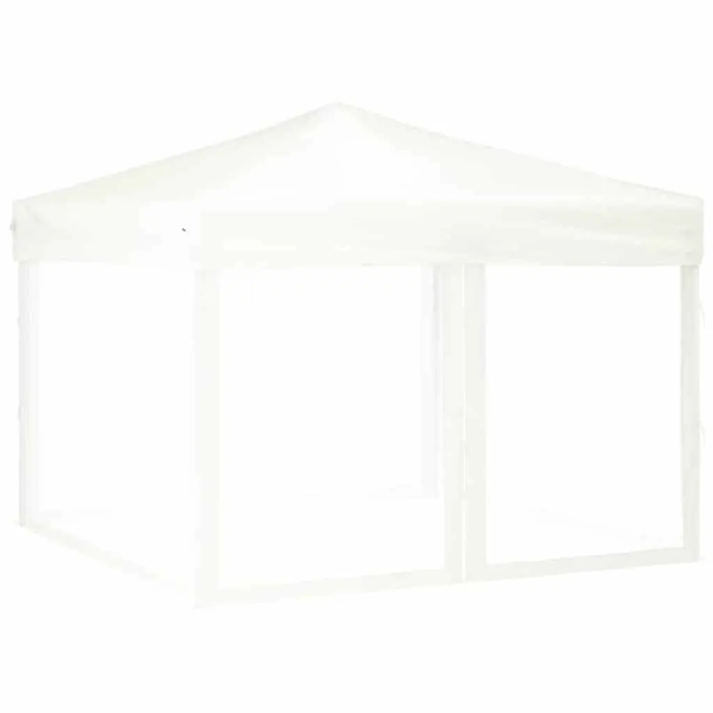 Folding Party Tent with Sidewalls White 3x3m Outdoor Canopy Gazebo Camping Event