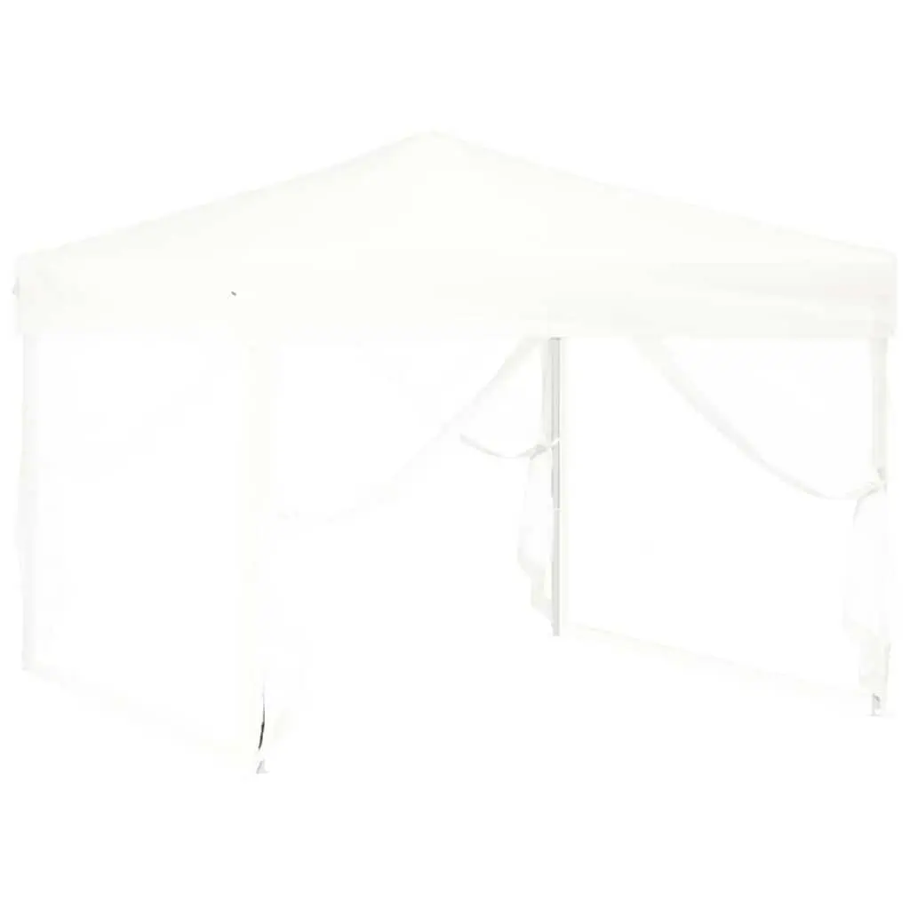 Folding Party Tent with Sidewalls White 3x3m Outdoor Canopy Gazebo Camping Event
