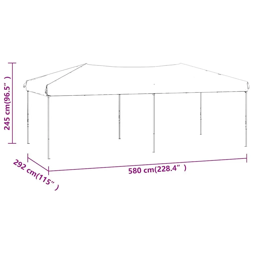 Folding Party Tent Anthracite 3x6m Outdoor Gazebo Canopy