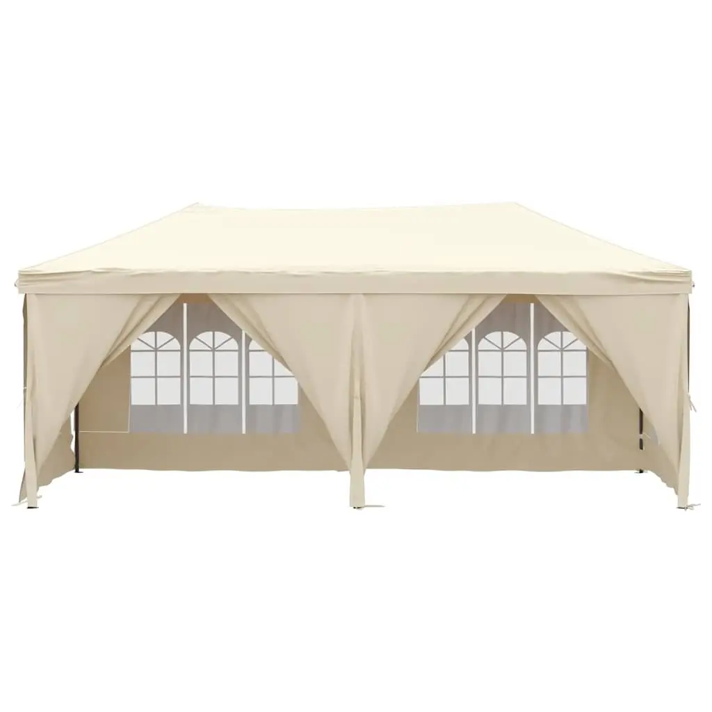 Folding Party Tent Cream 3x6m Outdoor Canopy Gazebo with Sidewalls