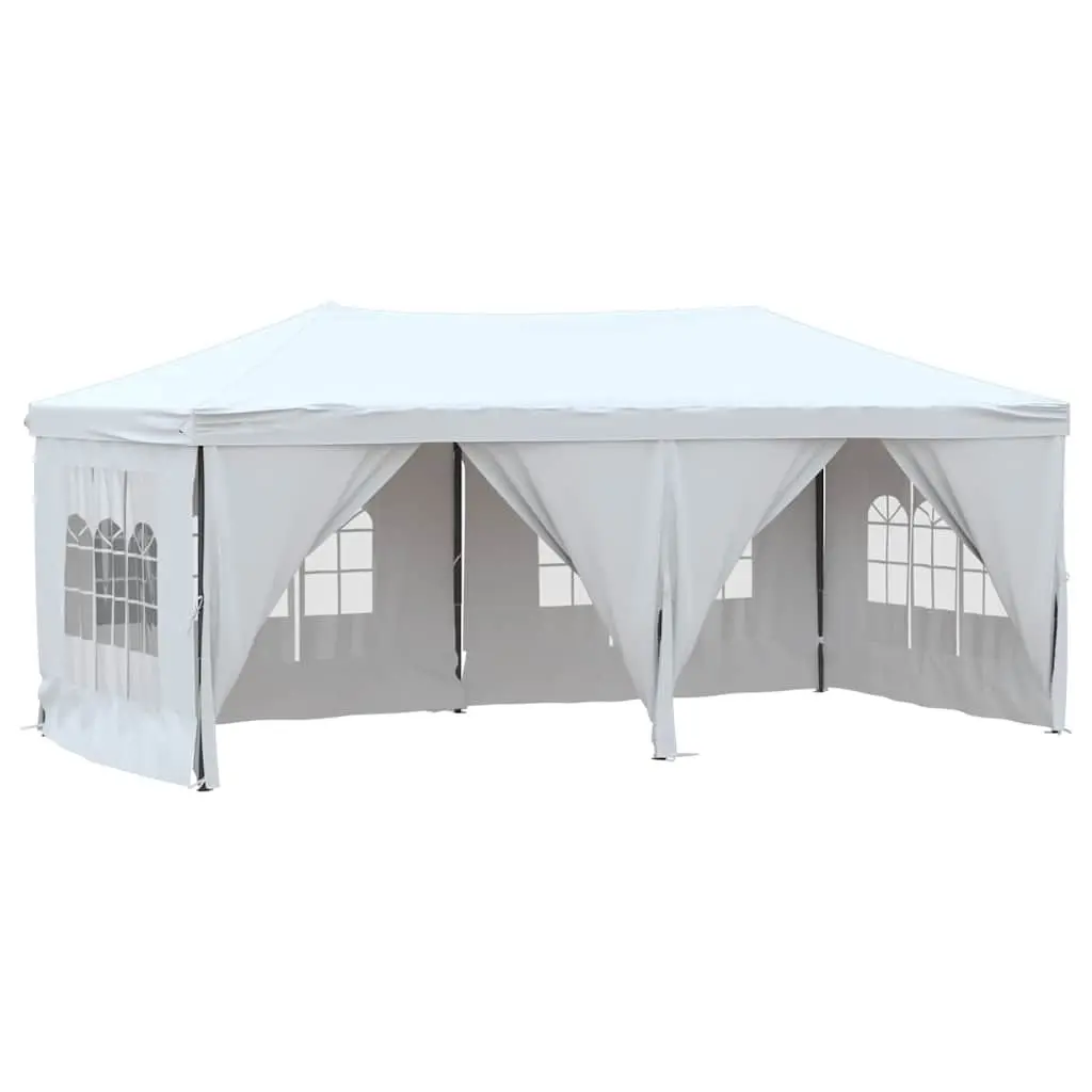 Folding Party Tent with Sidewalls White 3x6m Outdoor Canopy