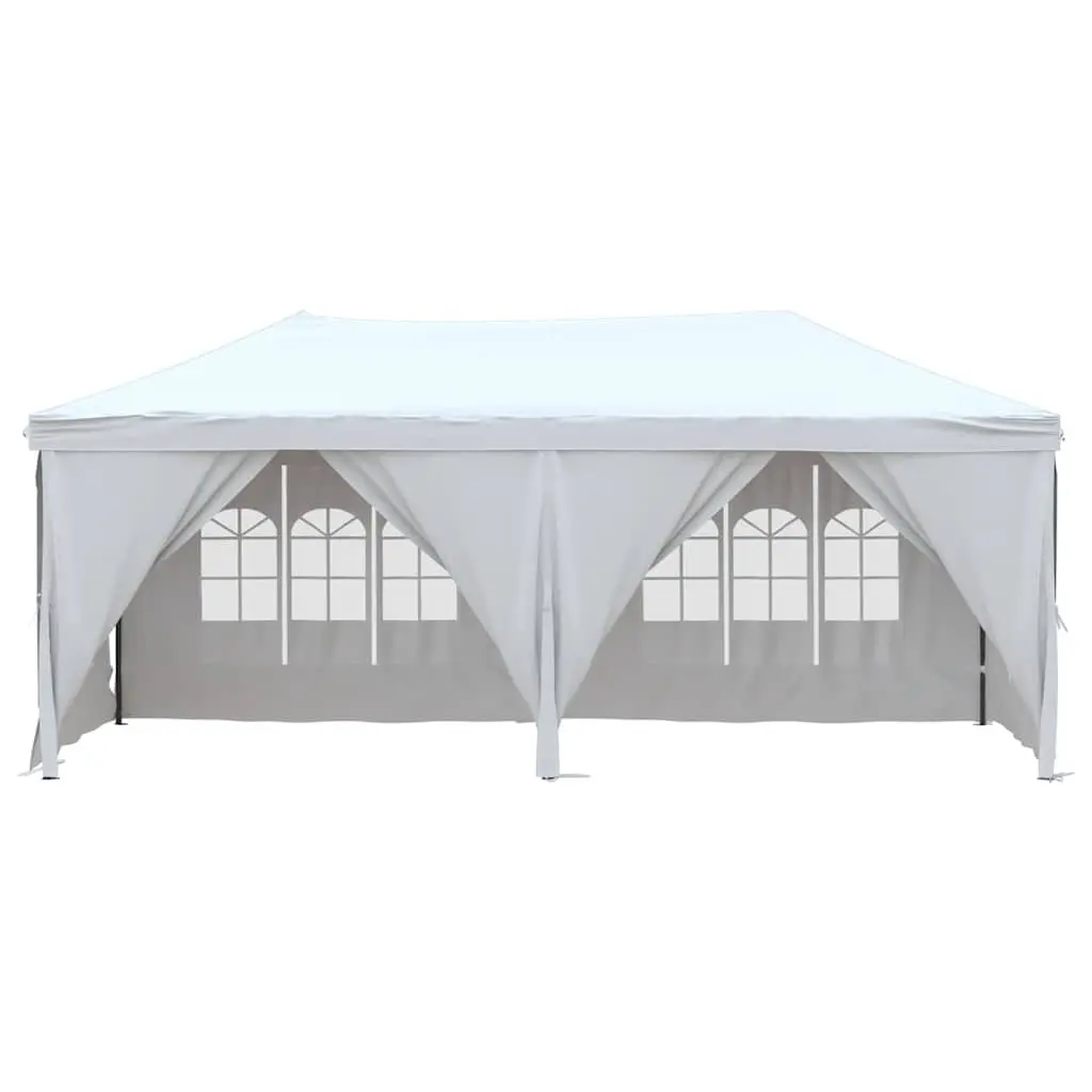 Folding Party Tent with Sidewalls White 3x6m Outdoor Canopy