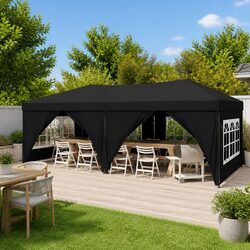 Friendly Black 3x6 m Folding Tent for Your Outdoor Events