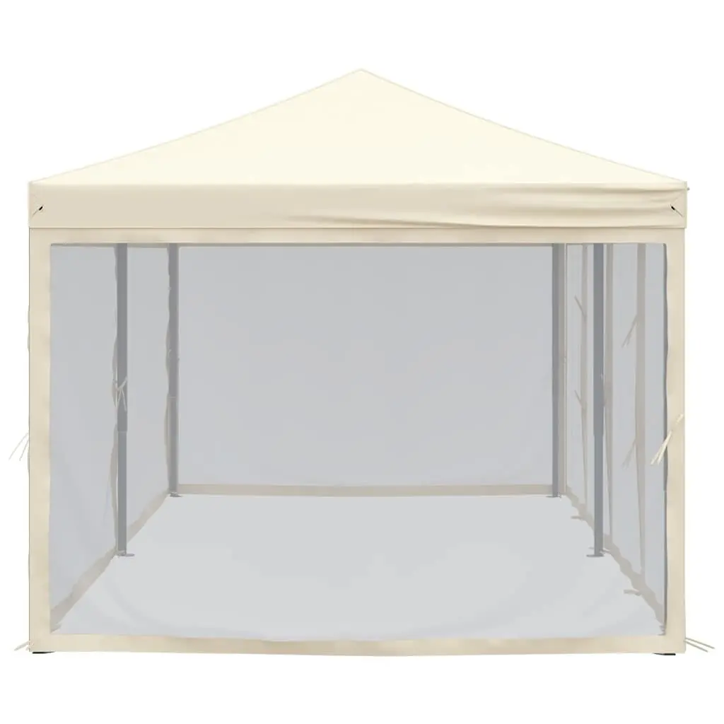 Folding Party Tent with Sidewalls Cream 3x6m Outdoor Gazebo Canopy