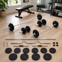 Friendly 30kg Barbell and Dumbbell Set for Your Home Gym
