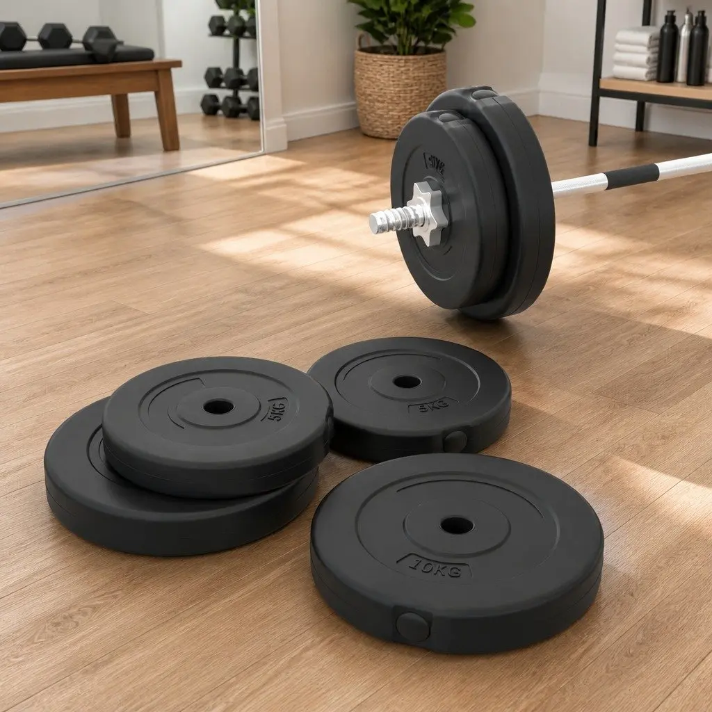Weight Plates Cement 30 kg Home Gym Training 4 Piece