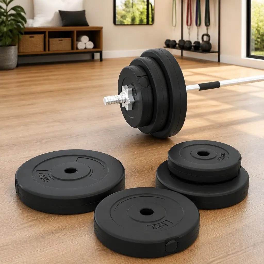 Weight Plates Set 6 pcs 30 kg Home Gym Dumbbell Barbell Training Cement Discs