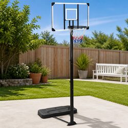 Basketball Hoop Stand Adjustable 256-361cm Transparent Polycarbonate Portable