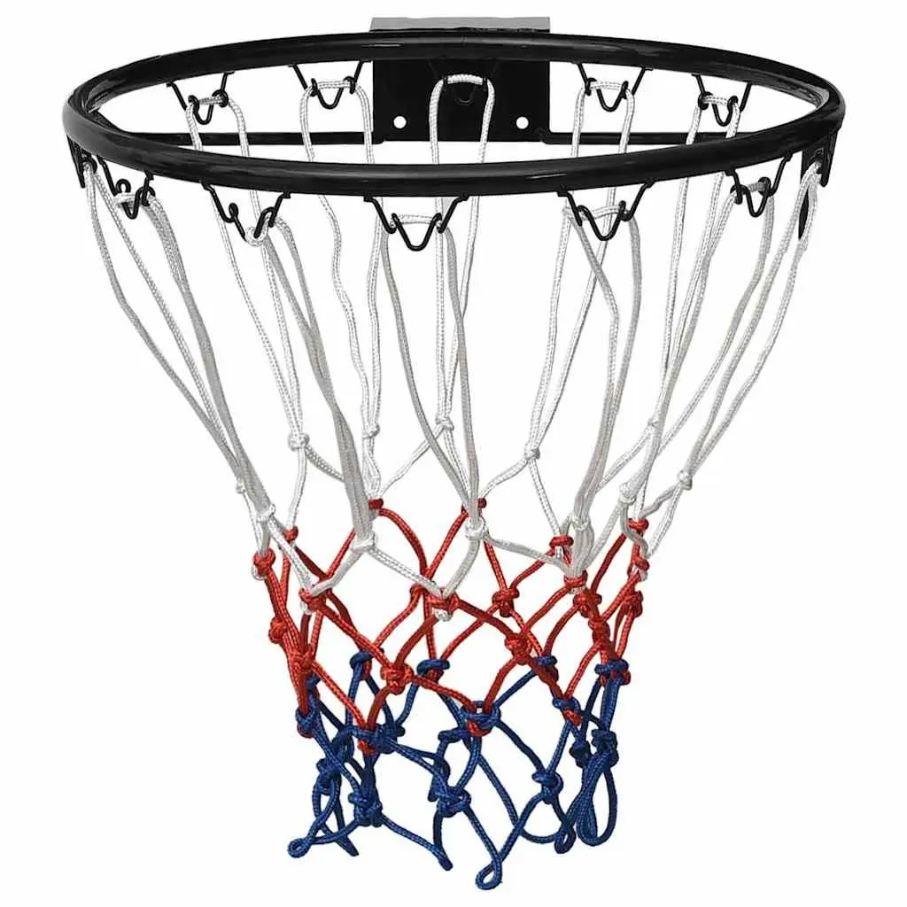 Basketball Rim Steel Frame 39 cm Wall-Mounted Nylon Net Indoor Outdoor