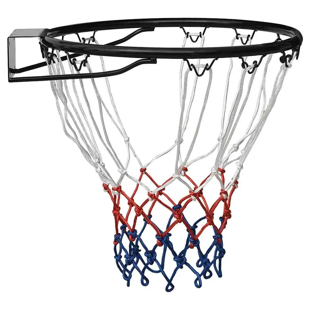 Basketball Rim Steel Frame 39 cm Wall-Mounted Nylon Net Indoor Outdoor
