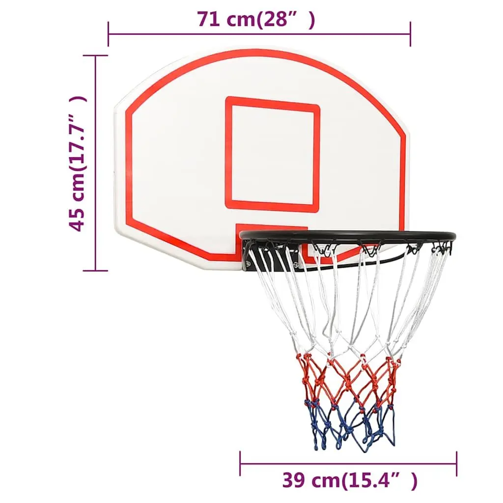 Wall-Mounted Basketball Backboard 71x45cm