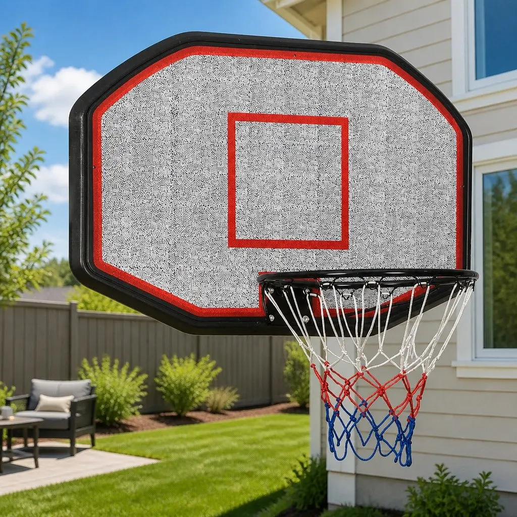 Basketball Backboard Wall-Mounted Hoop Polyethene Outdoor Indoor Shooting