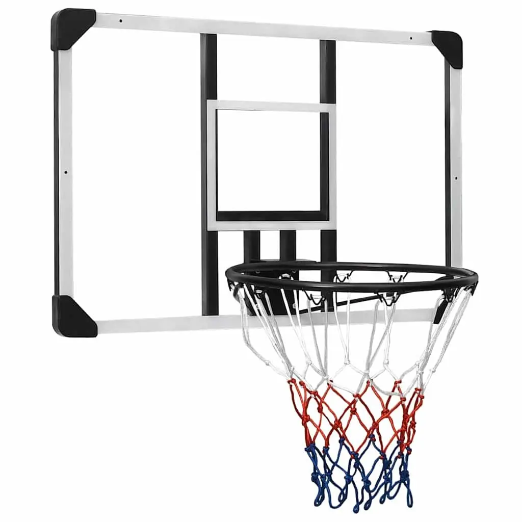 Polycarbonate Basketball Backboard Transparent 90x60cm Wall-Mounted