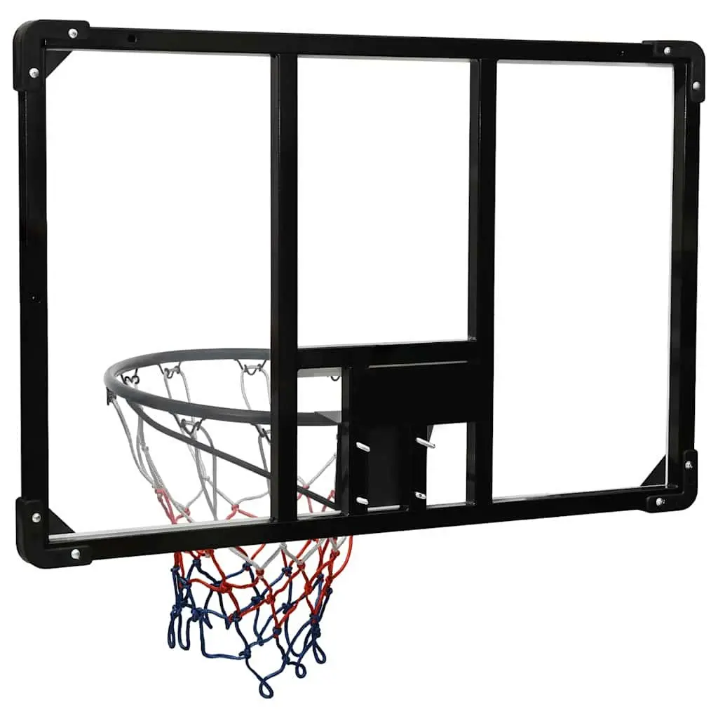 Polycarbonate Basketball Backboard Transparent 90x60cm Wall-Mounted