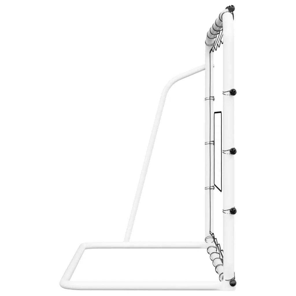 Football Net Rebounder Training Aid Steel Frame Portable 184 x 61 x 123 cm White