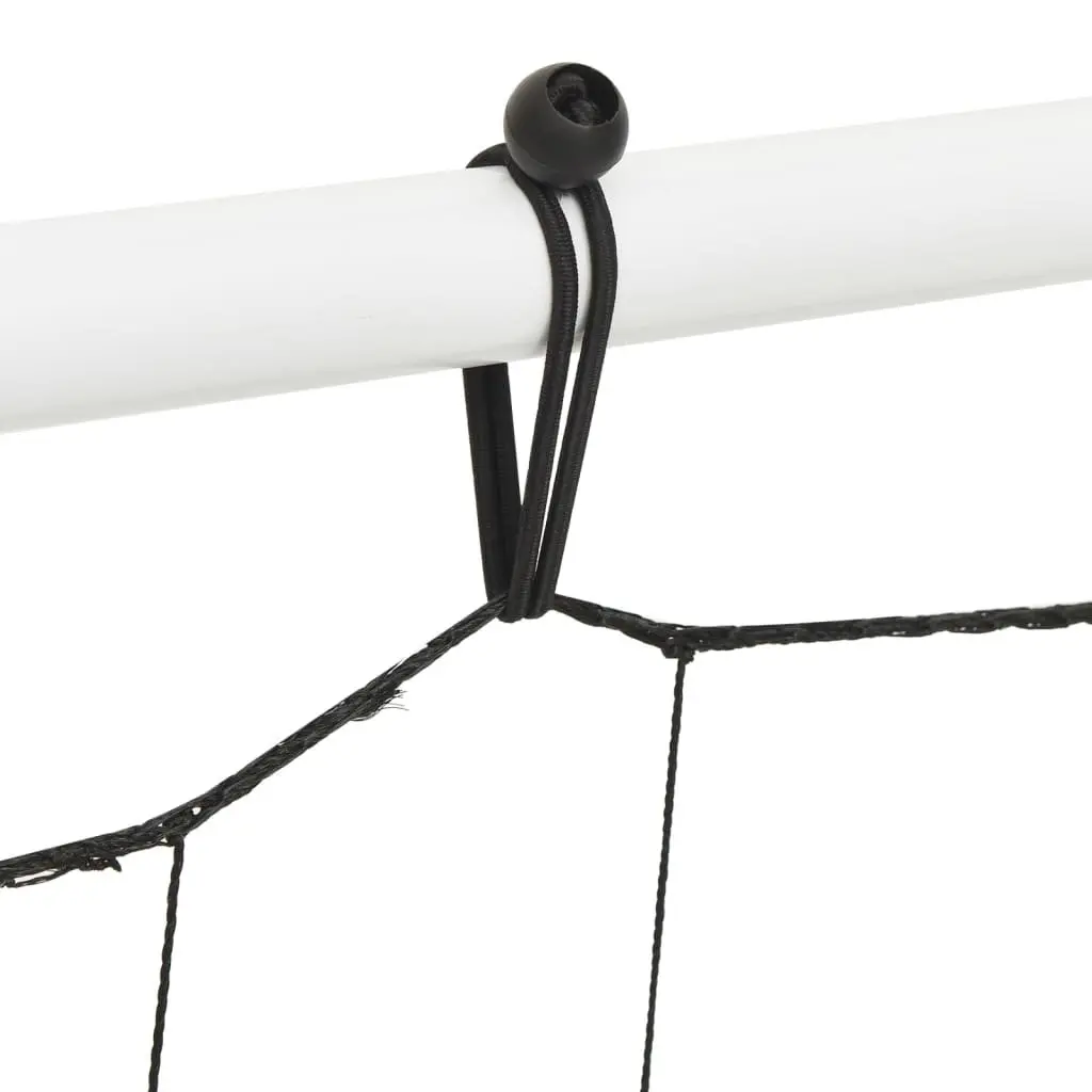 Football Net Rebounder Training Aid Steel Frame Portable 184 x 61 x 123 cm White