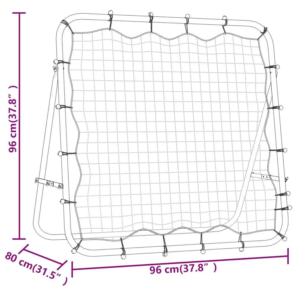 Football Kickback Rebounder Adjustable 4 Angles Training Aid 96 x 80 x 96 cm