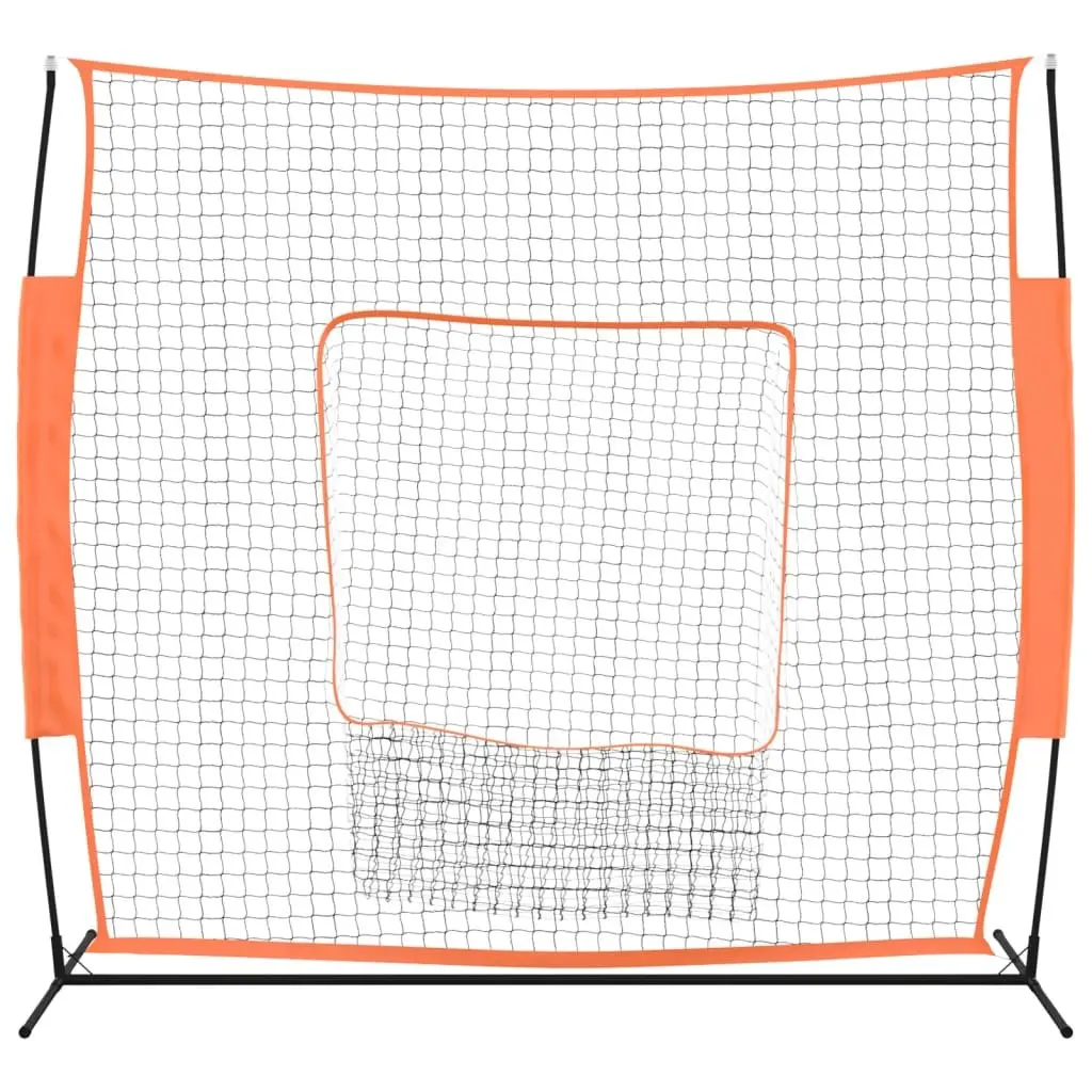 Baseball Practice Net Portable Training Aid Steel Frame Backyard Garden Softball
