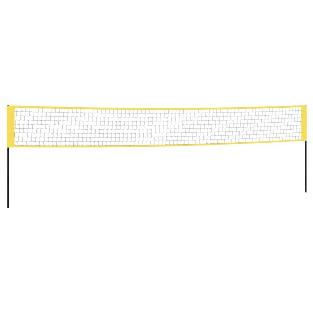 Badminton Net Portable UV Resistant PE Fabric 600x155 cm Yellow Black