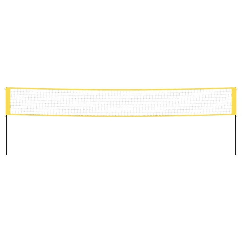 Badminton Net Portable UV Resistant PE Fabric 600x155 cm Yellow Black