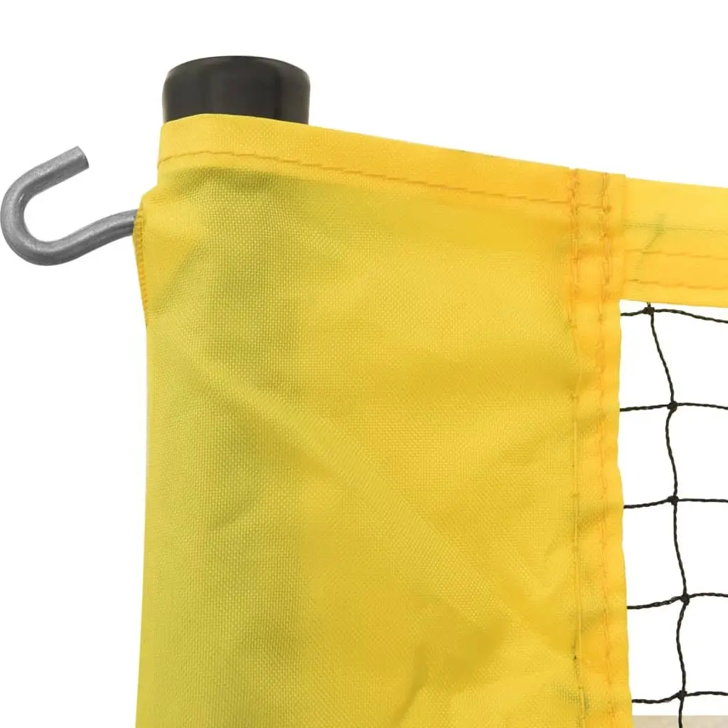 Badminton Net Portable UV Resistant PE Fabric 600x155 cm Yellow Black