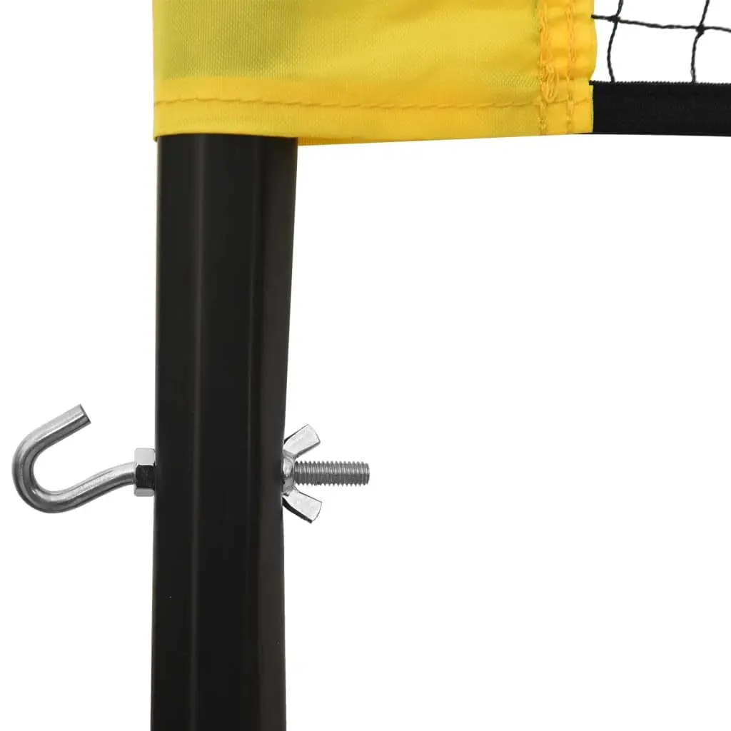 Badminton Net Portable UV Resistant PE Fabric 600x155 cm Yellow Black