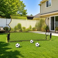 Football Rebounder Net Outdoor Training Kicking Pitching Bouncing Rebound Goal