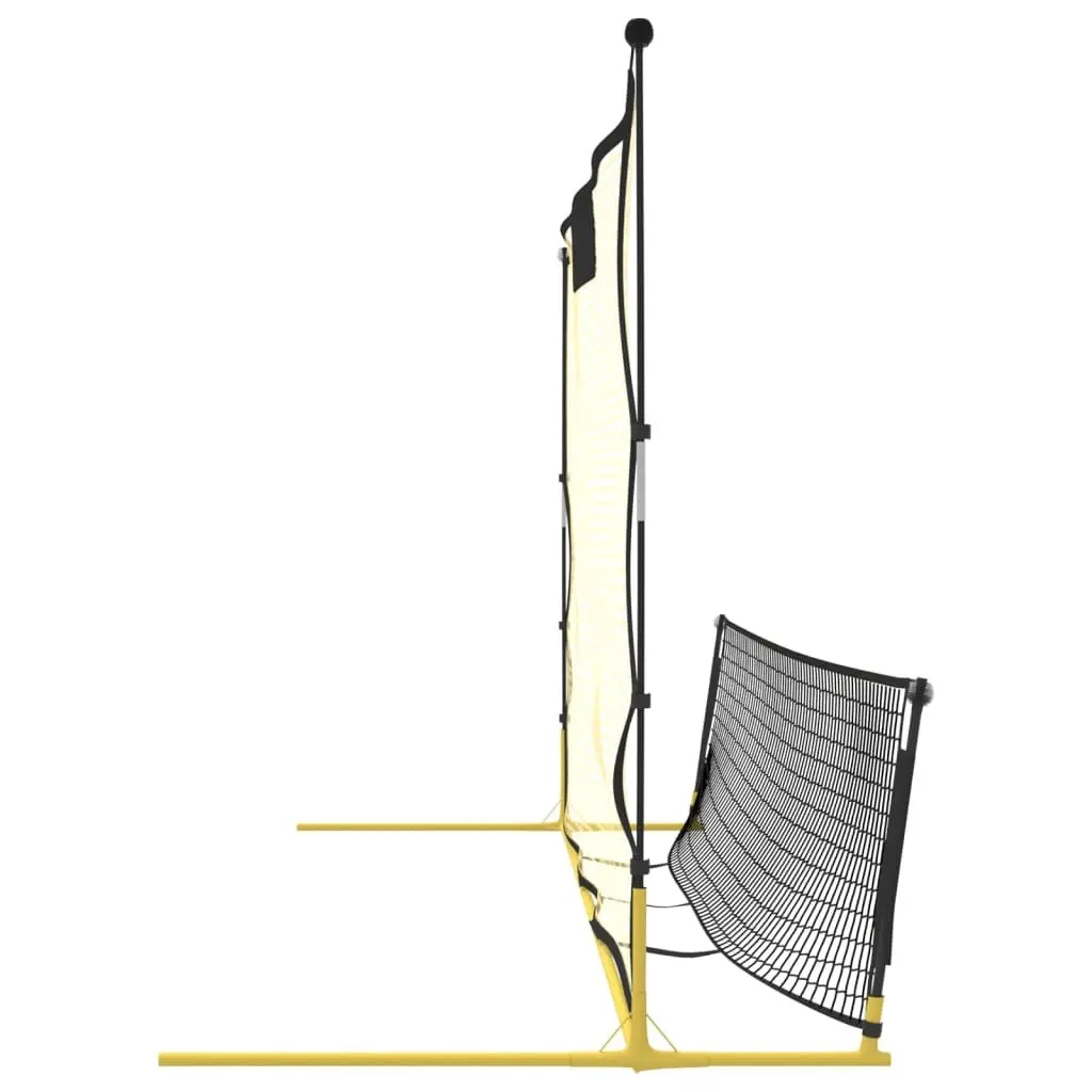 Football Rebounder Net Black and Yellow 183x85x120 cm Soccer Training Rebound