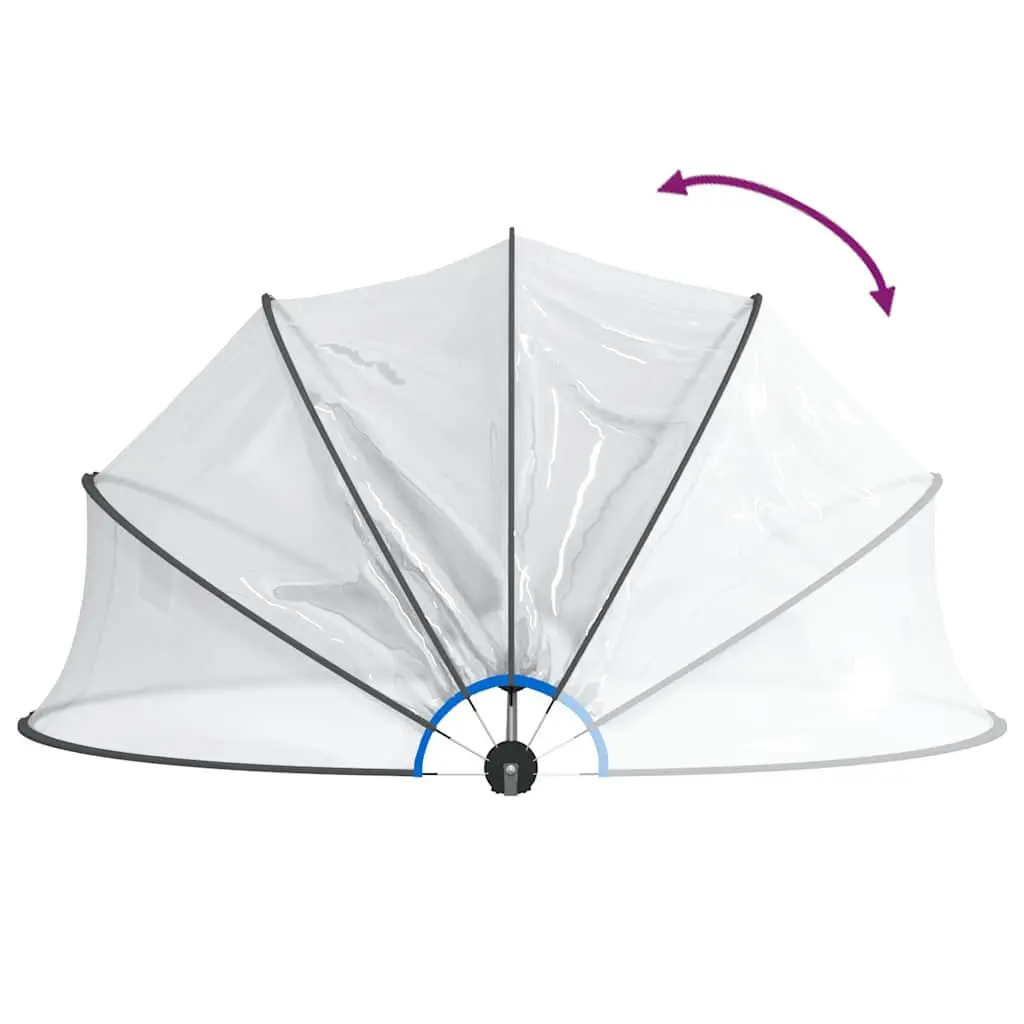 Pool Dome Transparent PVC Cover 406x203 cm Shelter Enclosure Protection
