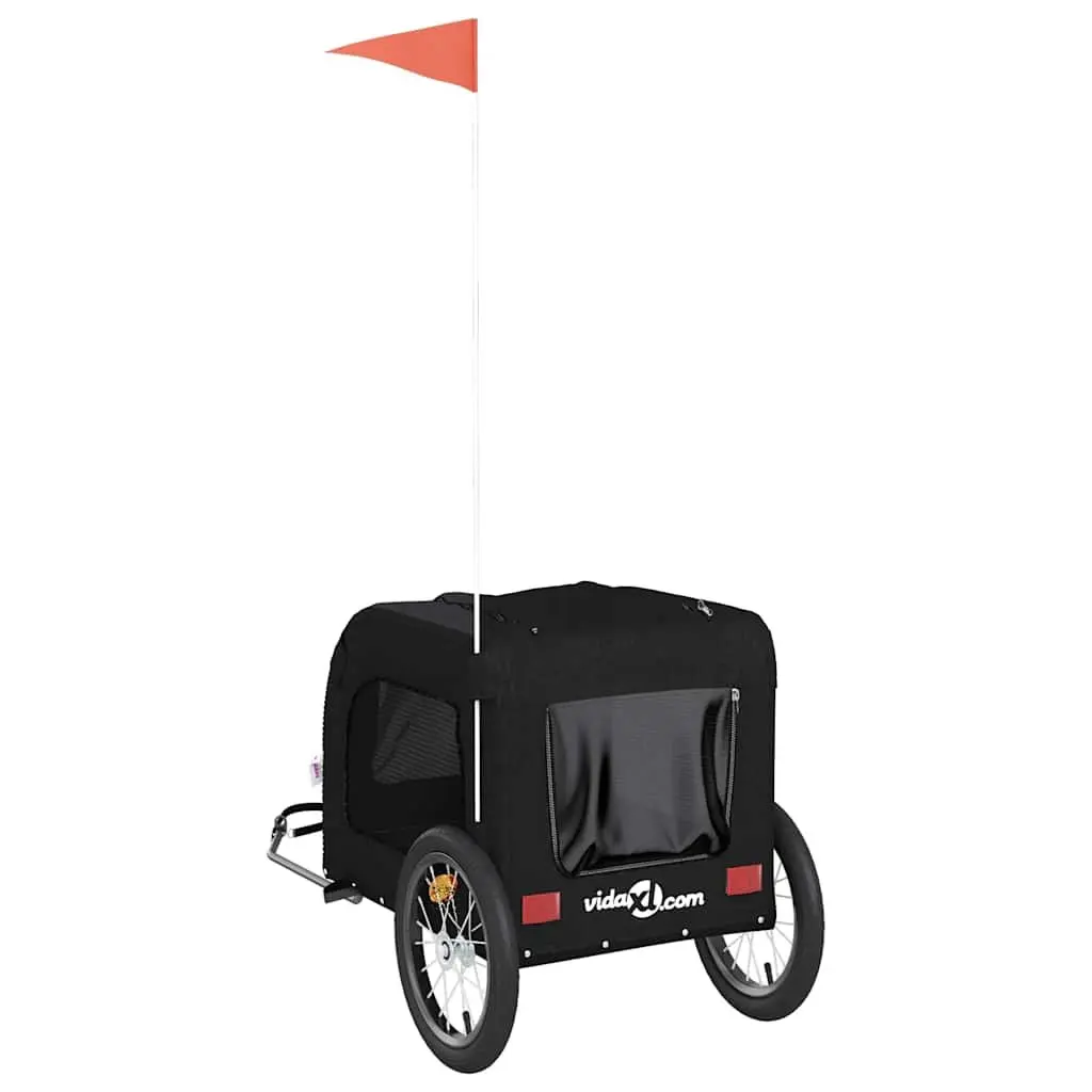 Pet Bike Trailer Oxford Fabric Iron Frame Small Dogs Cargo Bicycle Attachment