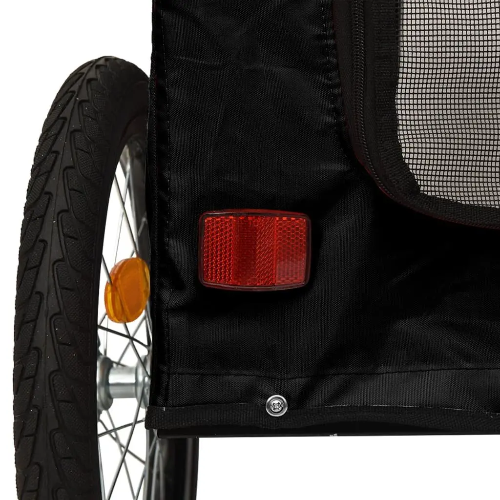 Pet Bike Trailer Oxford Fabric Iron Frame Small Dogs Cargo Bicycle Attachment