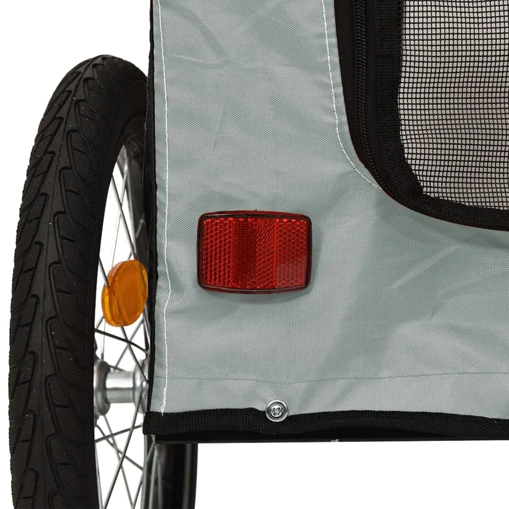 Pet Bike Trailer Sturdy Iron Frame Oxford Fabric Black for Small Dogs