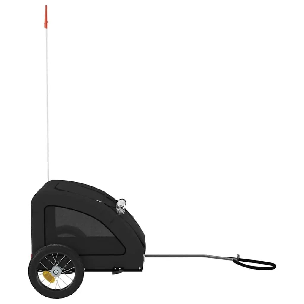 Pet Bike Trailer Black Oxford Fabric Iron Frame Small Dog