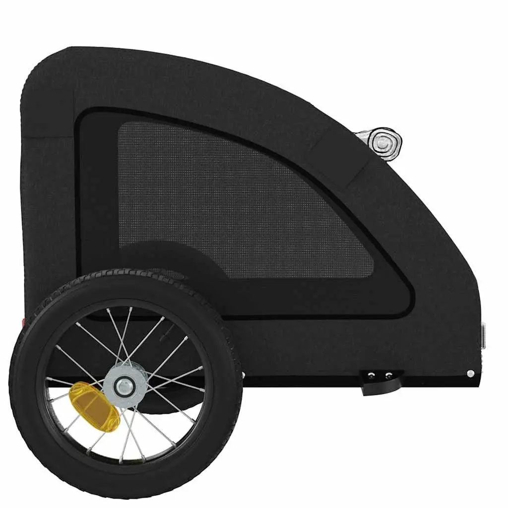 Pet Bike Trailer Black Oxford Fabric Iron Frame Small Dog