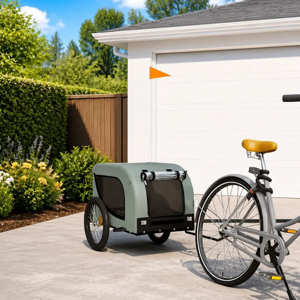 Pet Bike Trailer Oxford Fabric Small Dog Bicycle Attachment