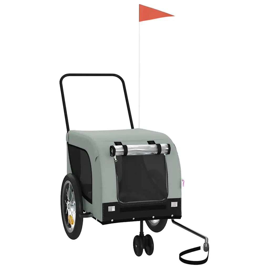 Pet Bike Trailer Oxford Fabric Iron Frame for Small Dogs Cats