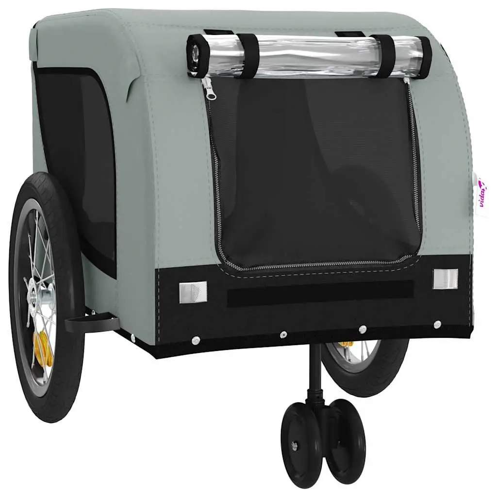 Pet Bike Trailer Oxford Fabric Iron Frame for Small Dogs Cats