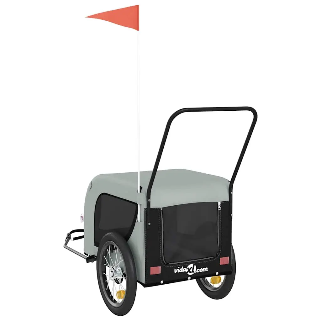 Pet Bike Trailer Oxford Fabric Iron Frame for Small Dogs Cats