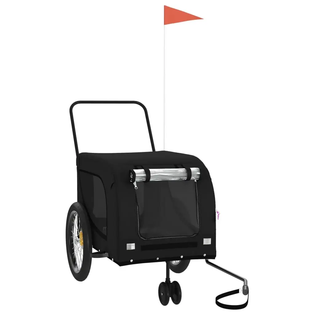 Pet Bike Trailer Black Carrier Cycle Attachment Small Dogs Pets Outdoor Travel