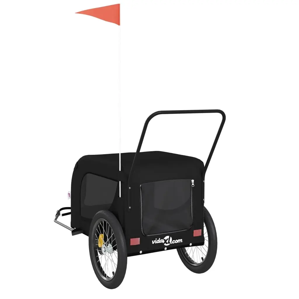 Pet Bike Trailer Black Carrier Cycle Attachment Small Dogs Pets Outdoor Travel