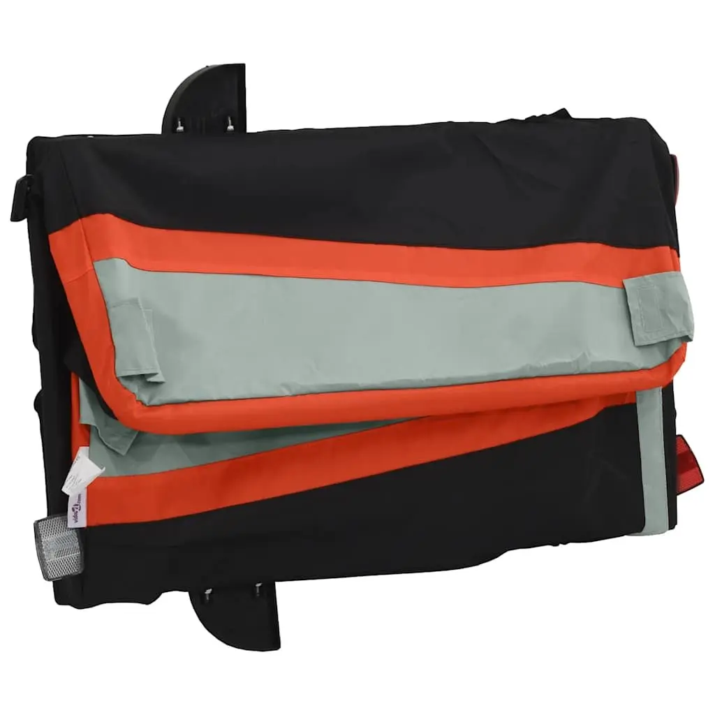 Bicycle Cargo Trailer Iron Frame 45kg Load Capacity Orange