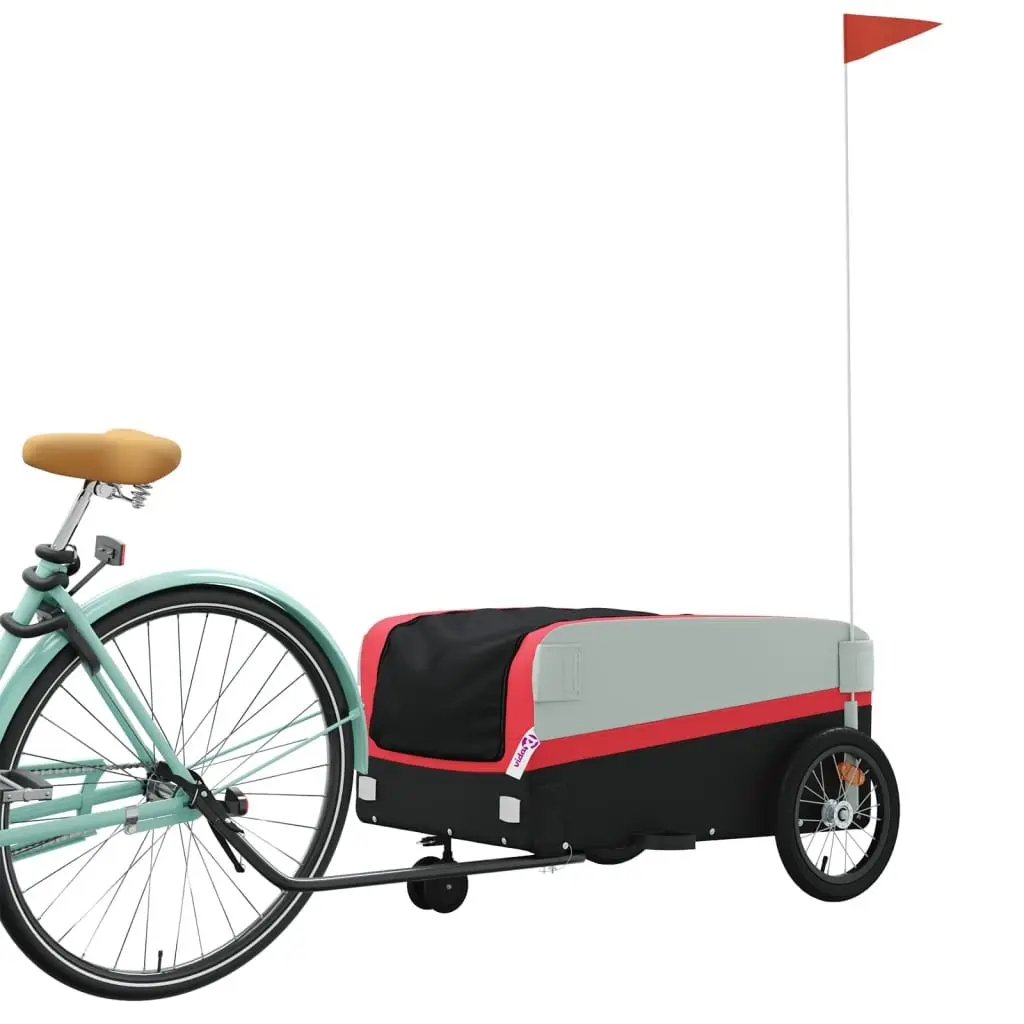 Bike Trailer Heavy Duty Iron Red 45kg Load Capacity