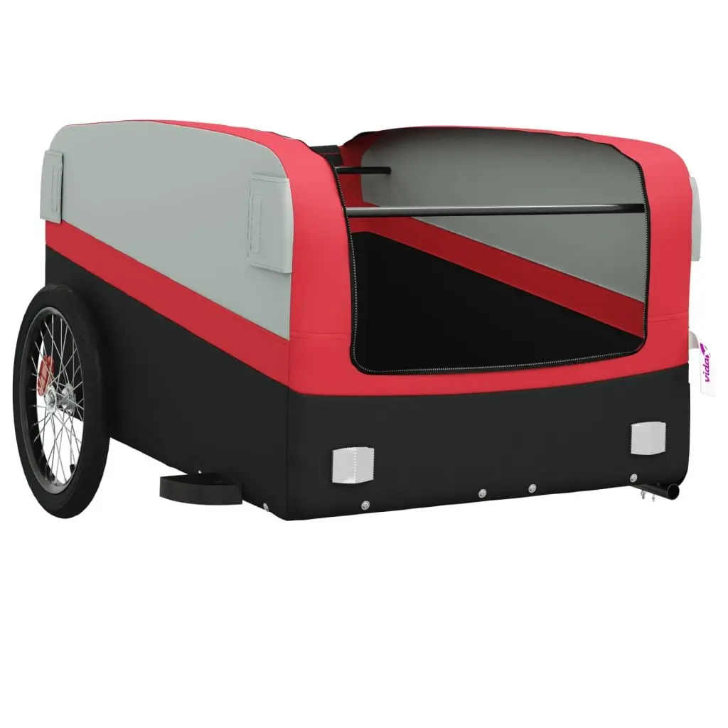 Bike Trailer Heavy Duty Iron Red 45kg Load Capacity
