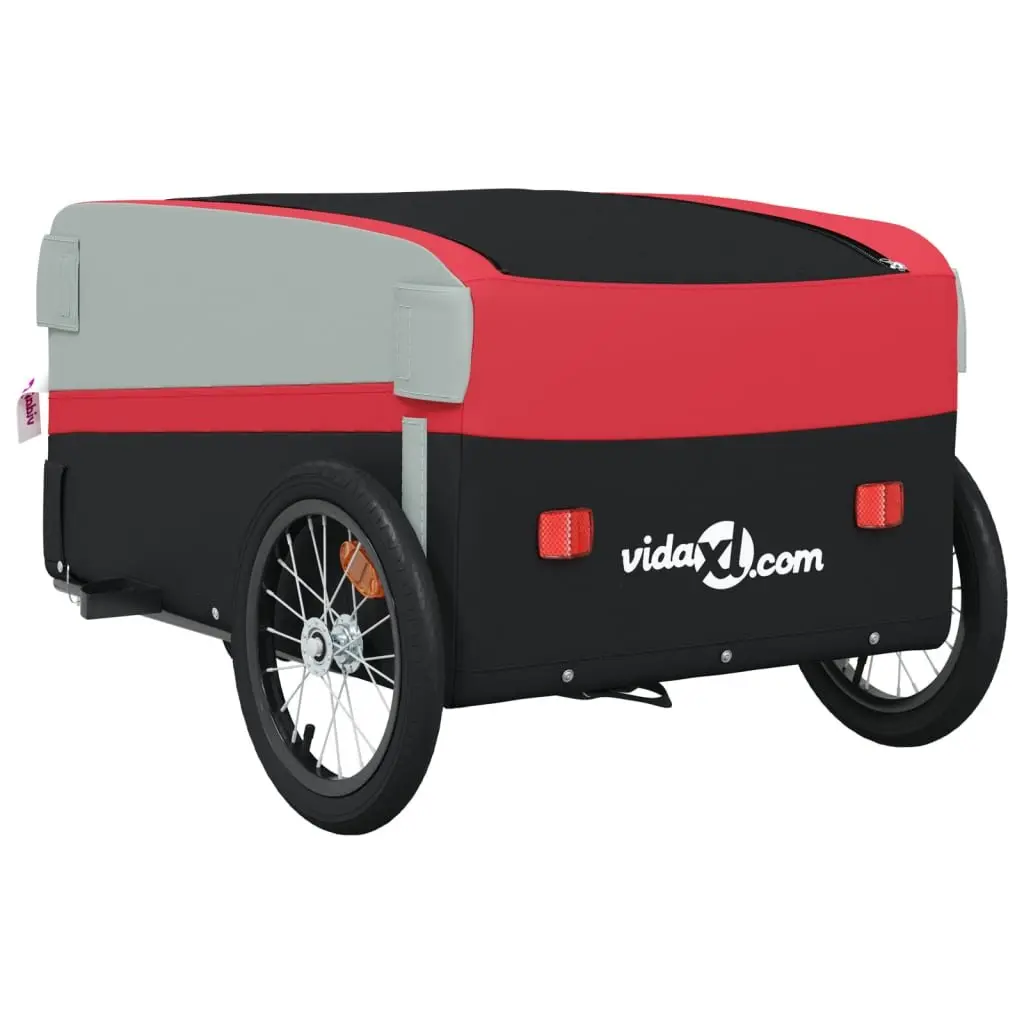 Bike Trailer Heavy Duty Iron Red 45kg Load Capacity