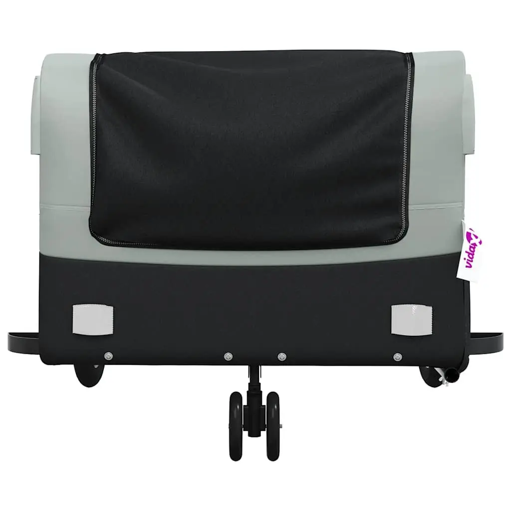 Bike Trailer Sturdy Iron Construction 45kg Load Capacity Grey